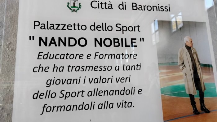 baronissi intitolato al prof nando nobile il palazzetto dello sport
