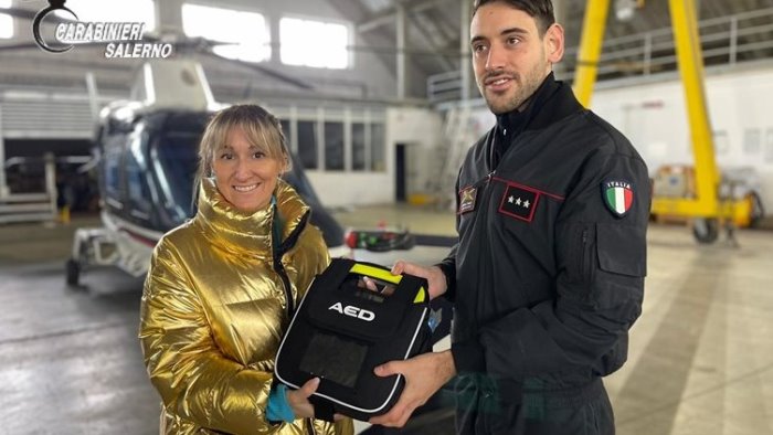 donato un defibrillatore di ultima generazione al nucleo elicotteri carabinieri
