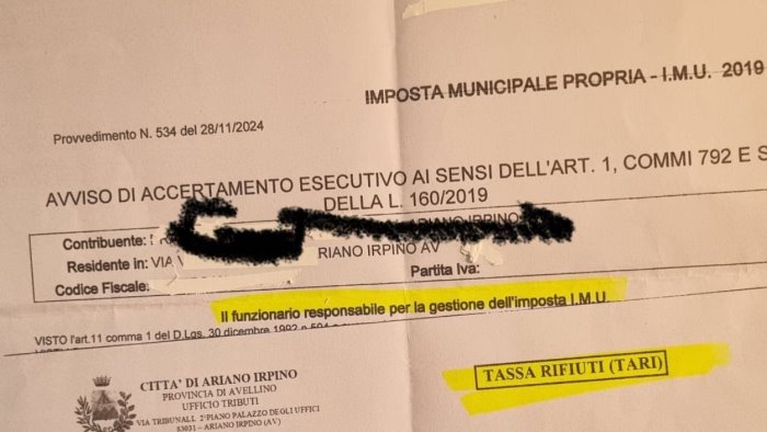 ariano luparella tasse anche a persone defunte una mancanza di rispetto