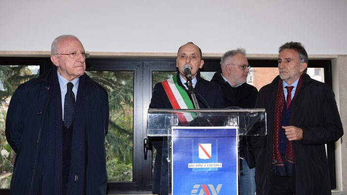sant agnello inaugurata la stazione eav alla presenza di de luca