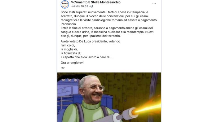 avete votato de luca bene ora arrangiatevi