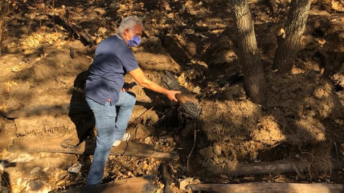 incendi a sarno sopralluogo del sindaco nei luoghi piu colpiti