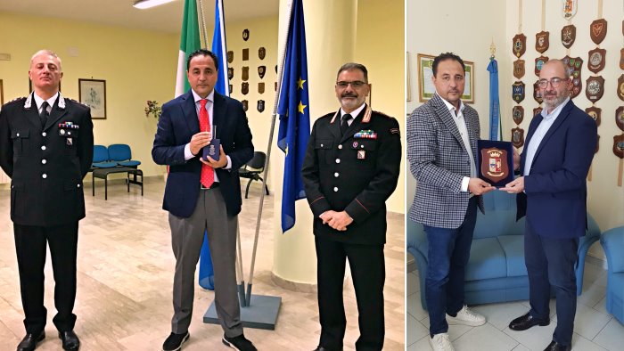 il sindaco di telese caporaso incontra le forze dell ordine