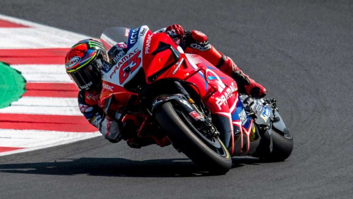 bagnaia in pole a misano anche marini in prima fila