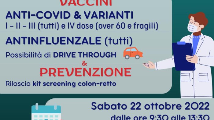 vaccino anti covid e antinfluenzale due open day a gragnano e a marigliano
