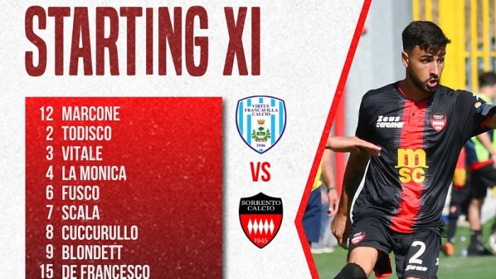 virtus francavilla sorrento 1 5 costieri da prova super il tabellino