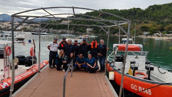 la guardia costiera rilascia in mare a palinuro 4 tartarughe caretta caretta