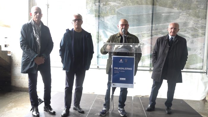 salerno posa della prima pietra del palasport
