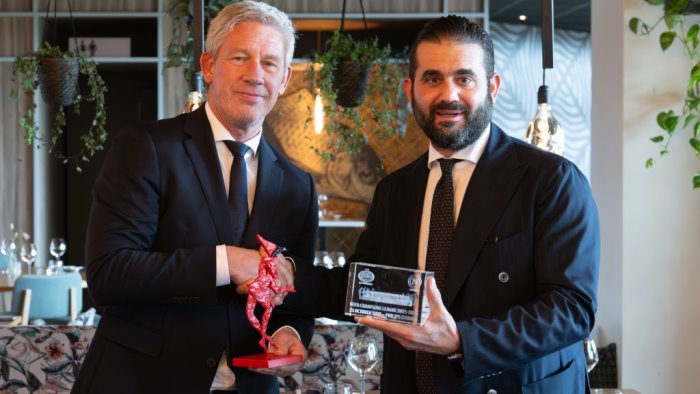 psv napoli al pranzo uefa presente edo de laurentiis con la delegazione azzurra