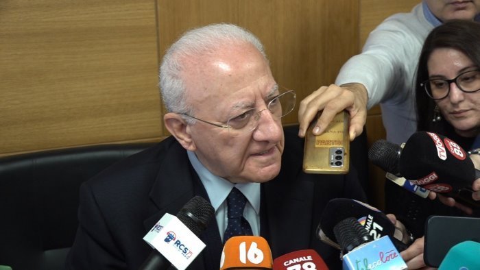 regionali campania de luca discorso fico equilibrato e serio