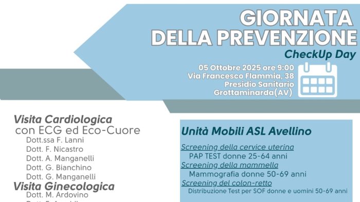 grottaminarda domenica di prevenzione con check up day e boom di adesioni
