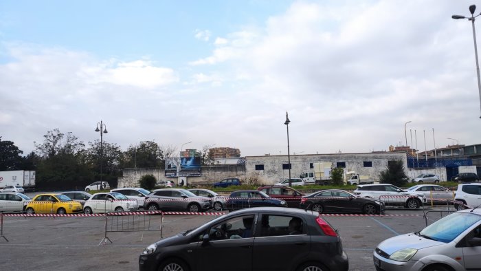 usca a pagani partito stamattina il drive in per i tamponi