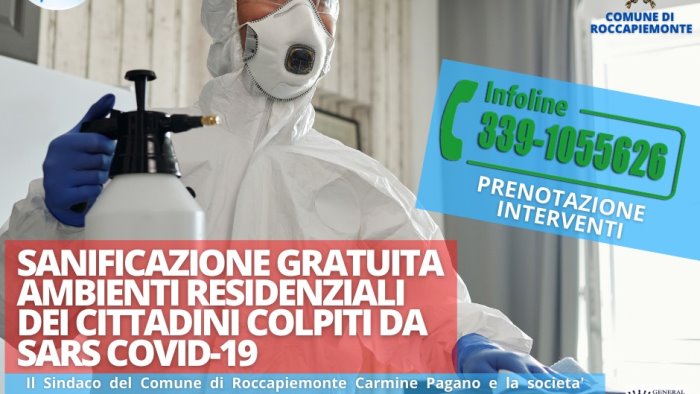 roccapiemonte attivo servizio gratuito di sanificazione