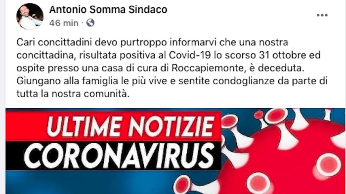 covid muore a roccapiemonte anziana di mercato san severino