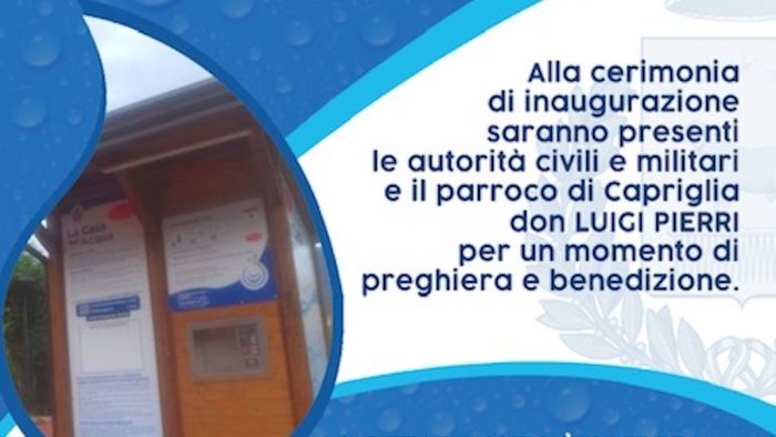 una nuova casa dell acqua alla frazione capriglia di pellezzano