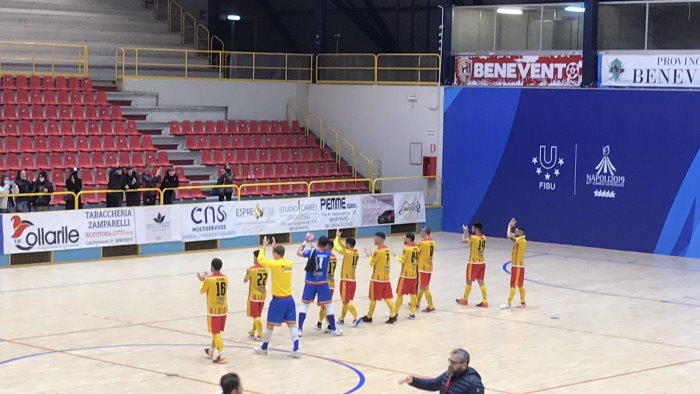 il benevento 5 batte la mirafin e sale sul treno dell altissima classifica