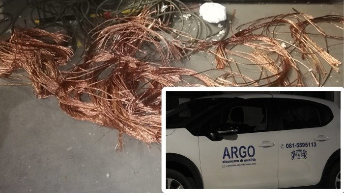 ladri di rame in azione furto sventato grazie alla vigilanza argo a flumeri
