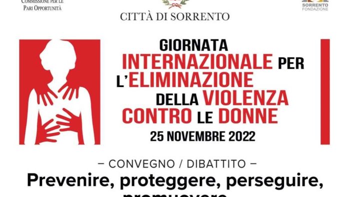 giornata antiviolenza sulle donne gli incontri nei comuni sorrentini