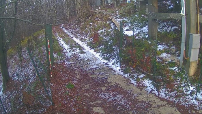 maltempo primi fiocchi di neve della stagione a montevergine