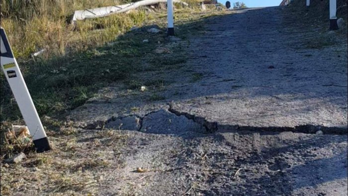pisciotta la strada di rizzico chiusa per lavori