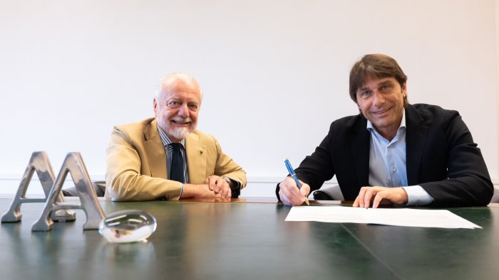 conte vuole incontrare de laurentiis prima della ripresa ma non oggi