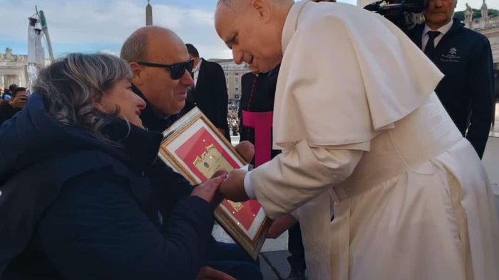 pellegrini da telese terme a roma in udienza da con papa leone xiv