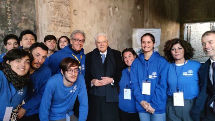 pompei mattarella visita a sorpresa agli scavi e incontro con don patriciello