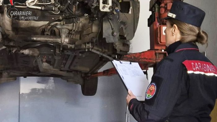 officina meccanica illegale scatta il sequestro a monteforte irpino