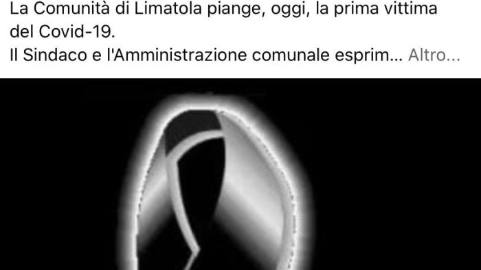 limatola piange la prima vittima del covid