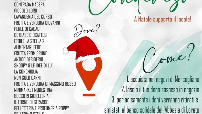 a mercogliano il natale condiviso con un dono sospeso