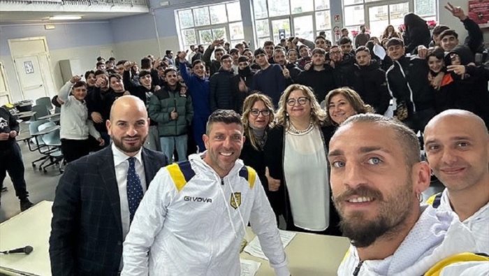 juve stabia tonucci e russo in visita al ferrari di gragnano