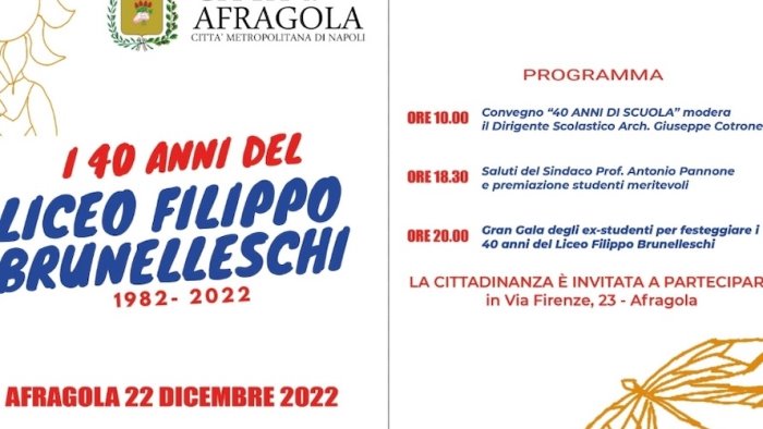 afragola gran gala degli ex studenti per i 40 anni del liceo brunelleschi