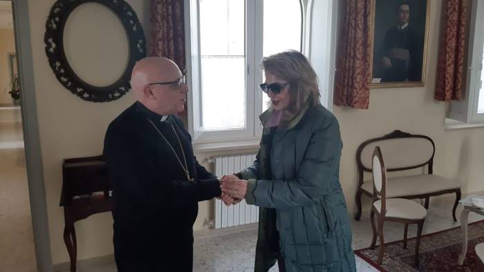 ariano il commissario d agostino incontra il vescovo melillo