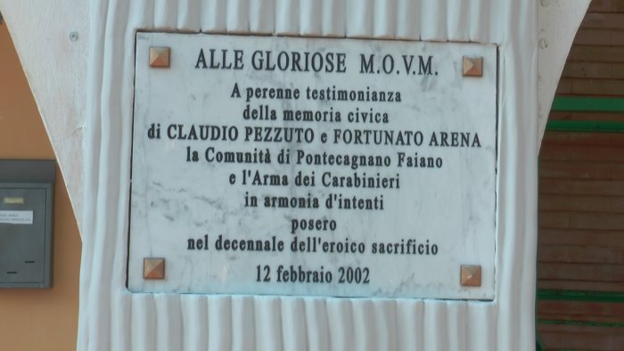 uccisi in servizio pontecagnano ricorda i carabinieri eroi pezzuto e arena