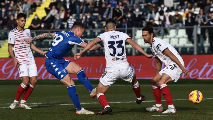 pavoletti salva il cagliari a empoli finisce 1 1