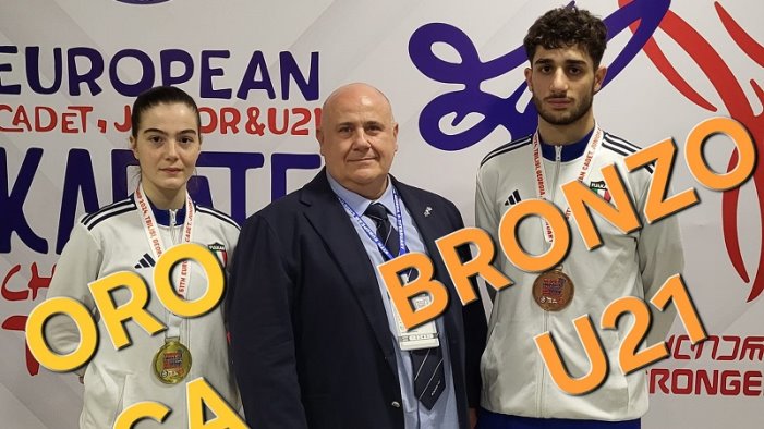 karate titolo europeo cadetti per capone iannuzzi e bronzo under 21