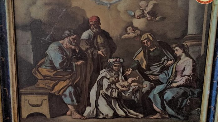 cava de tirreni torna all abbazia il dipinto del xviii secolo rubato nel 2003
