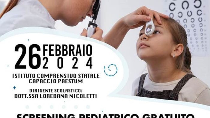 lions capaccio screening gratuito di prevenzione dell ambliopia