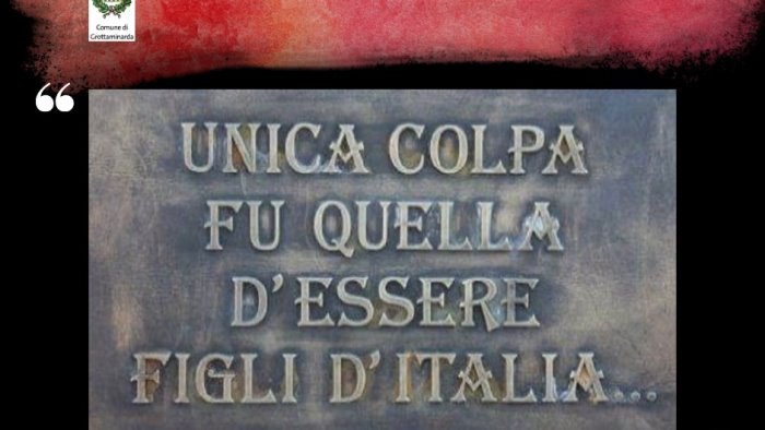 grottaminarda un pensiero alle vittime delle foibe