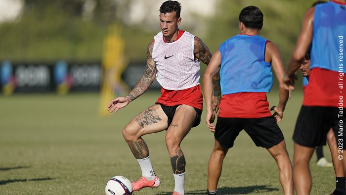 benevento al mancini oggi subito in campo martedi doppia