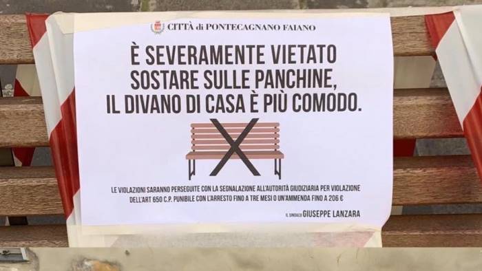 covid19 panchine off limits anche a pontecagnano