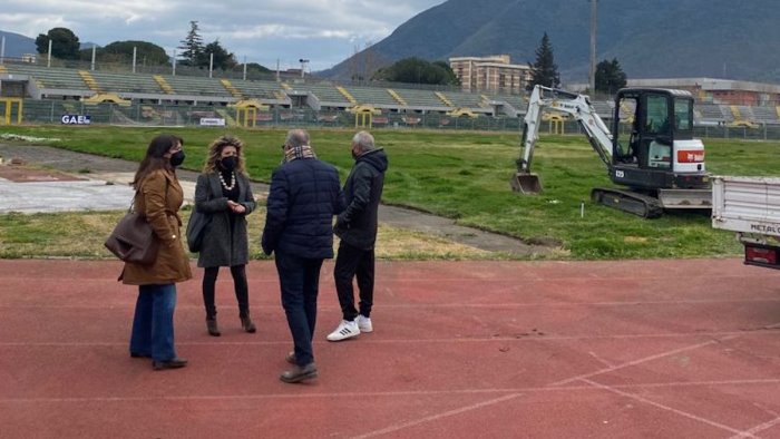 nocera stadio san francesco via ai lavori di riqualificazione