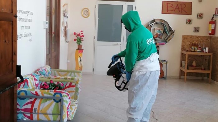 quarantena fiduciaria caritas aversa sanificazione ok