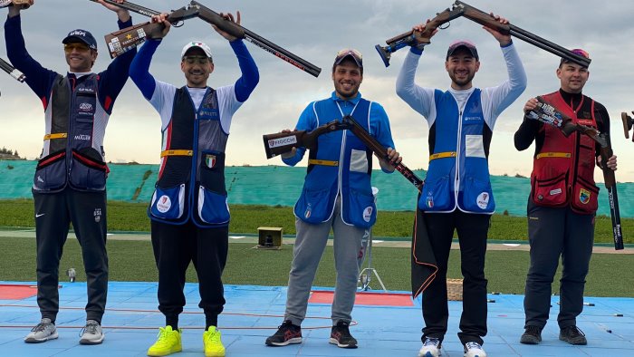 tiro a volo cassandro si regala il bis d oro nella prova a squadre