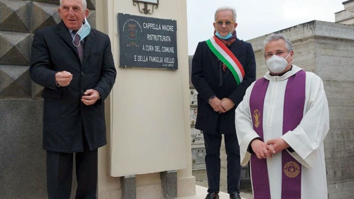 roccapiemonte inaugurazione della ristrutturata cappella madre del cimitero