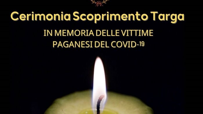 pagani una targa per ricordare le vittime del covid 19