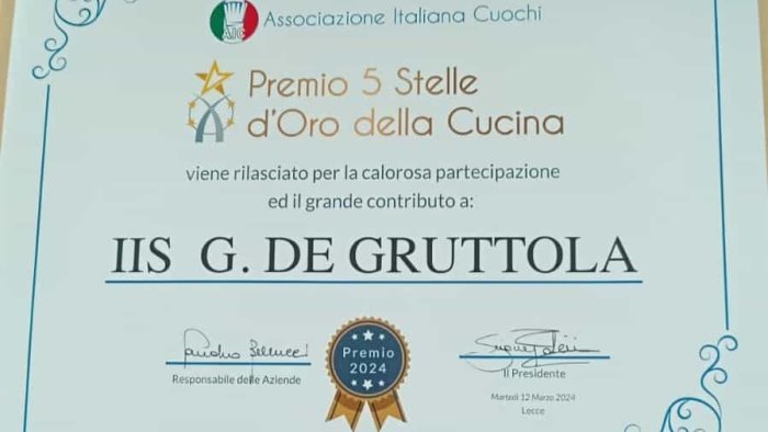 l alberghiero di ariano premiato a lecce brilla l olio ravece del tricolle