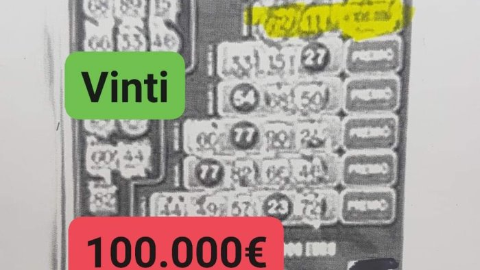 la fortuna bacia atripalda con biglietto da 5 euro gratta e vince 100mila euro