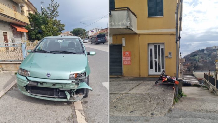 ariano schianto auto contro moto centauro vola sull asfalto