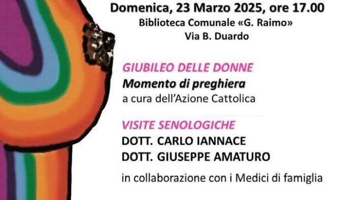 manocalzati prevenzione del tumore al seno nel giubileo delle donne